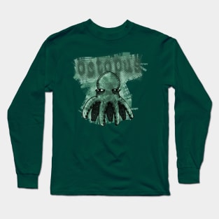 green tint cartoon style octopus Long Sleeve T-Shirt